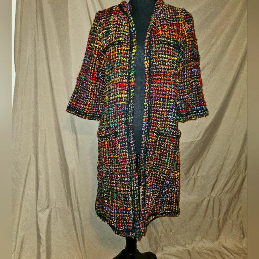 ETT TWA by Anthropologie Tweed "Coat of Many Colors" Size Small
